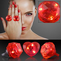 Blank Huge Red Gem Assorted Style Lighted Rings